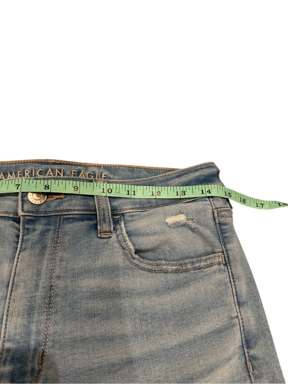 American Eagle Outfitters High Rise Skinny Jeans - Light Wash - Picture 4 of 13